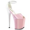 Pleaser - FLAMINGO868 Sandale à bride à la cheville, Pole dance chaussures - Rose/Blanc Product image